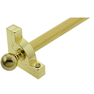 Sovereign Ball Plain Stair Rod - Brass